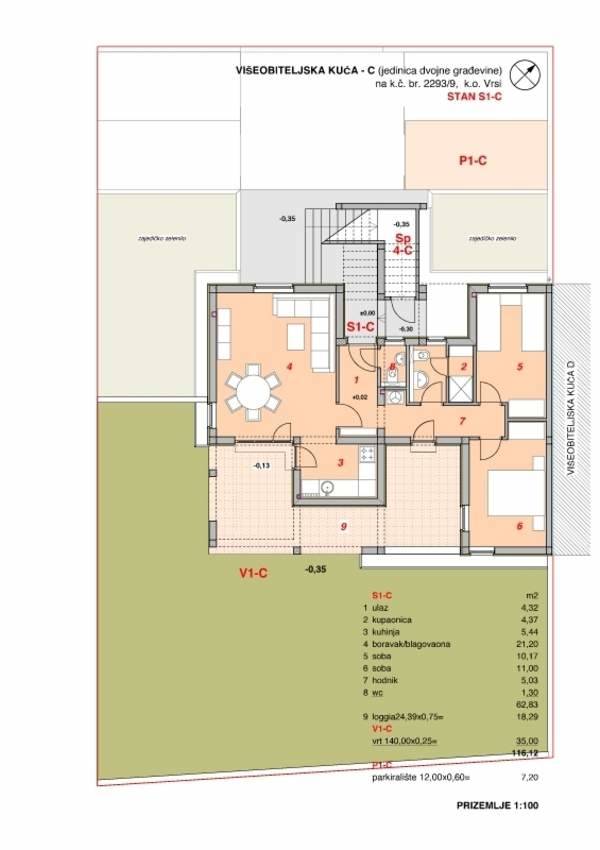 Thetabiz™ poslovne usluge: Apartman S1-C sa 81.12 m² prostora, SKU: S1-Cs