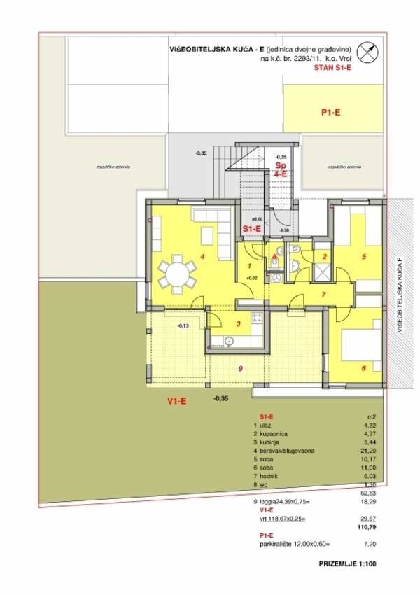 Thetabiz™ poslovne usluge: Apartman S1-E sa 81.12 m² prostora, SKU: S1-Es
