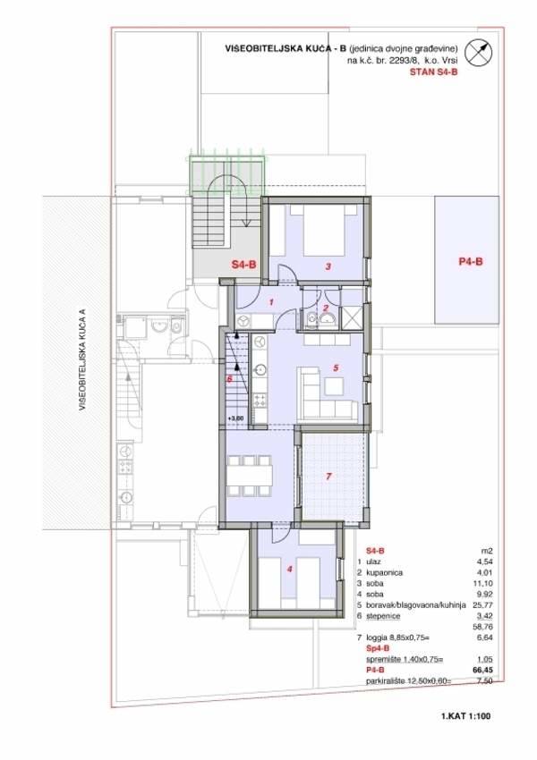 Thetabiz™ poslovne usluge: Apartman S4-B sa 72.85 m² prostora, SKU: S4-Bs Thetabiz™ poslovne usluge: Apartman S4-B sa 72.85 m² prostora, SKU: S4-Bs
