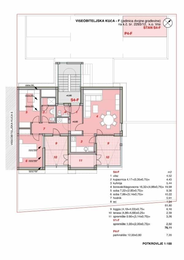 Thetabiz™ poslovne usluge: Apartman S4-F sa 73.61 m² prostora, SKU: S4-Fs Thetabiz™ poslovne usluge: Apartman S4-F sa 73.61 m² prostora, SKU: S4-Fs