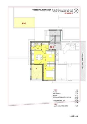 Apartman S2-E sa 41.94 m² prostora, SKU: S2-Es