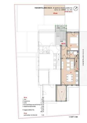 Apartman S3-A sa 57.38 m² prostora, SKU: S3-As