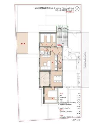 Apartman S4-A sa 71.15 m² prostora, SKU: S4-As