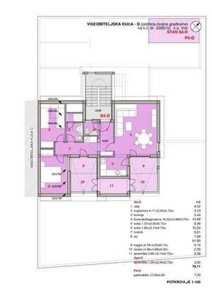 Apartman S4-D sa 73.61 m² prostora, SKU: S4-Ds