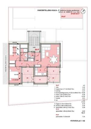 Apartman S4-F sa 73.61 m² prostora, SKU: S4-Fs